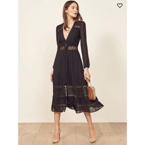 REFORMATION Imogen dress, black, size 2